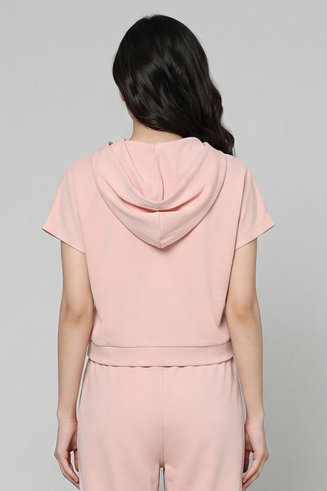 Zivame Athleisure Hooded Sweatshirt - Peachy Keen — image 3